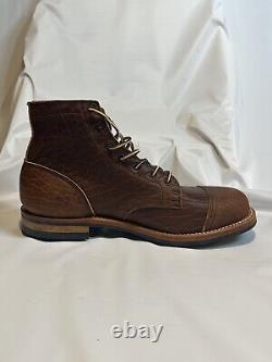 New Truman Boot Company -Cognac Shrunken Bison 79 Last Boots -Size 12 US 12.5 EE