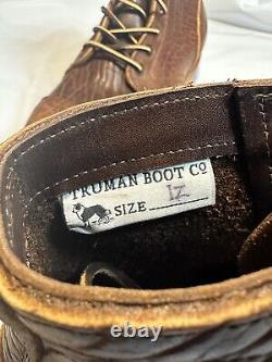 New Truman Boot Company -Cognac Shrunken Bison 79 Last Boots -Size 12 US 12.5 EE