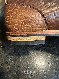 New Truman Boot Company -Cognac Shrunken Bison 79 Last Boots -Size 12 US 12.5 EE