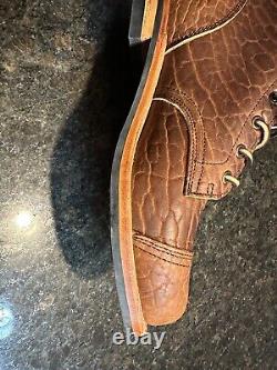 New Truman Boot Company -Cognac Shrunken Bison 79 Last Boots -Size 12 US 12.5 EE