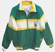 North Dakota State Bison Hockey NCAA Vintage 90s Green Sewn Zip Nylon Jacket L