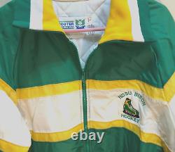 North Dakota State Bison Hockey NCAA Vintage 90s Green Sewn Zip Nylon Jacket L