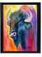 OOAK Acrylic 12x16 Abstract Painting Buffalo Bison Bull Signed Canvas