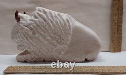 Off-WHITE BUFFALO / BISON Marble / Stone ARAGON Sculpture / Figure