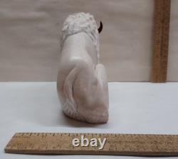Off-WHITE BUFFALO / BISON Marble / Stone ARAGON Sculpture / Figure