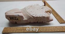 Off-WHITE BUFFALO / BISON Marble / Stone ARAGON Sculpture / Figure