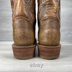 Olathe Boots Mens 12 D Natural Brahma Bison Tall Top Western Cowboy Made in USA