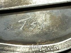 Old Pawn Navajo Native Sterling Silver Bison Bone Wide 7.25 Cuff Bracelet