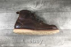 Origin American Bison Maine Mens Natural Leather Work Soft Toe Boots Size 9 USA