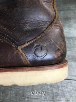 Origin American Bison Maine Mens Natural Leather Work Soft Toe Boots Size 9 USA