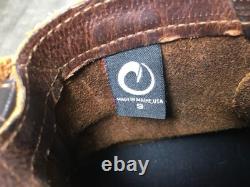 Origin American Bison Maine Mens Natural Leather Work Soft Toe Boots Size 9 USA