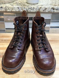 Origin Maine American Bison Brown Leather Boots 6 Big Lug 8 Jocko Willink USA