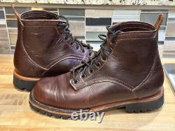 Origin Maine American Bison Brown Leather Boots 6 Big Lug 8 Jocko Willink USA