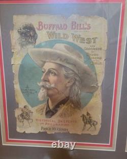 Original 1899 Buffalo Bill's Wild West Show Program Cover Framed