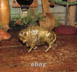 Original Antique Vtg Arcade AC Williams Cast Iron Buffalo Bison Still Penny Bank