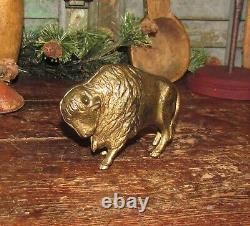 Original Antique Vtg Arcade AC Williams Cast Iron Buffalo Bison Still Penny Bank