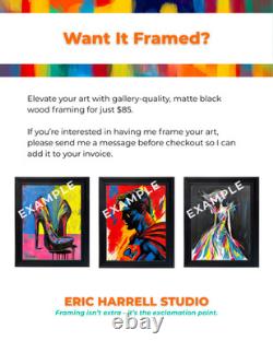 Original Bison Art 16x12 Canvas Colorful Abstract Neo Expressionist Painting