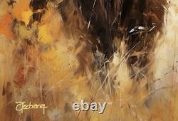 Original Hand Painted Western Art -Majestic American Bison/ Buffalo 24x16Signed
