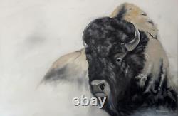 Original Majestic Bison Oil Painting wildlife