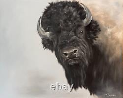 Original Majestic Bison Oil Painting wildlife