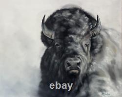 Original Majestic Bison Oil Painting wildlife