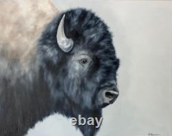 Original Majestic Bison Oil Painting wildlife