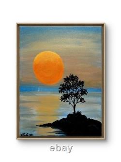 Original Modern Abstract Expressionist Peaceful Places 14x11 Canvas Signed