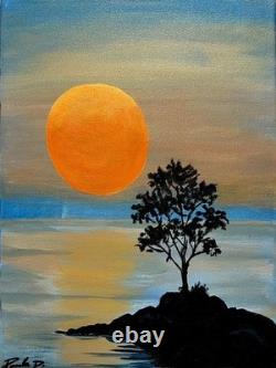 Original Modern Abstract Expressionist Peaceful Places 14x11 Canvas Signed