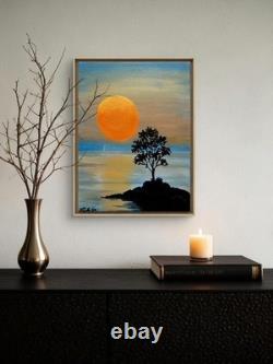 Original Modern Abstract Expressionist Peaceful Places 14x11 Canvas Signed