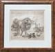 Original Signed Etching European Bison Wildlife 3/7 Limited Framed Art