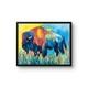 Original Vivid 11x14 Bison Buffalo Expressionist Acrylic Canvas Signed Painting