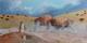 Original oil painting wildlife buffalo American bison bull Carol Proebstel