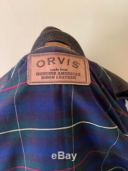 Orvis Coronado Bison Leather Jacket Mens XL