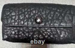PARABELLUM Black bison glasses case with ceramic button