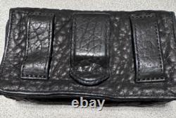 PARABELLUM Black bison glasses case with ceramic button