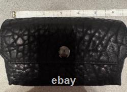 PARABELLUM Black bison glasses case with ceramic button