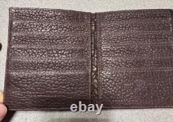 PARABELLUM Brown bison leather bifold wallet with ceramic button snap