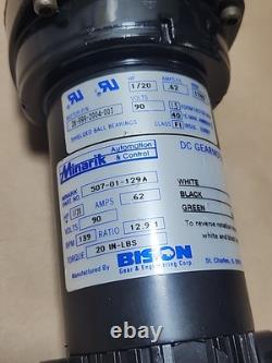 PREOWNED Bison 507-01-129A DC Gearmotor 1/20Hp Ratio 12.91 90Vdc + Warranty