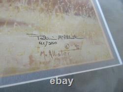 Pat McAllister framed Print Signed x3 Buffalo BISON on the plains. #41/250
