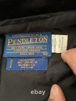 Pendleton Buffalo Bison Jacket Size Men Large Wool 3M Thinsulate