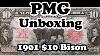 Pmg Paper Money Submission Unboxing 1901 10 Legal Tender Bison Note