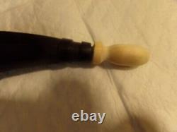 Powder horn made from American Bison horn with pine wood