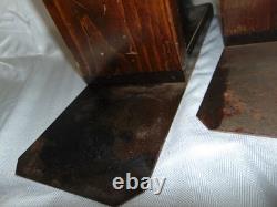 Pr Vintage Bison Hoof Taxidermy Bookends Display Books Hunting Lodge Library