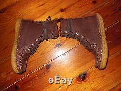 QUODDY WOMENS Hand Made Brown Bison GRIZZLY BOOTS, Crepe soles. Size 6.5 N W Bag