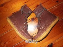 QUODDY WOMENS Hand Made Brown Bison GRIZZLY BOOTS, Crepe soles. Size 8 N W Bag