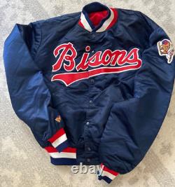 RARE Authentic Minor League Team Jacket BUFFALO BISONS Dave Hollins