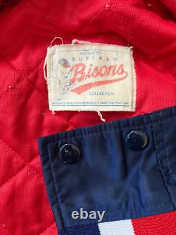 RARE Authentic Minor League Team Jacket BUFFALO BISONS Dave Hollins