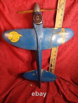 RARE & Flying Bison 1950's TETHER SPEED PLANE with McCOY Red HEAD RACING ENGINE