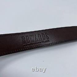 REWARDS Genuine American Bison Leather Belt Size 40 with Sterling Silver Buckle