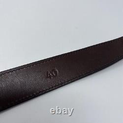 REWARDS Genuine American Bison Leather Belt Size 40 with Sterling Silver Buckle